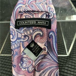 Countess Mara Paisley Silk Tie in Pink and Purple
